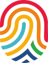 rainbow fingerprint logo